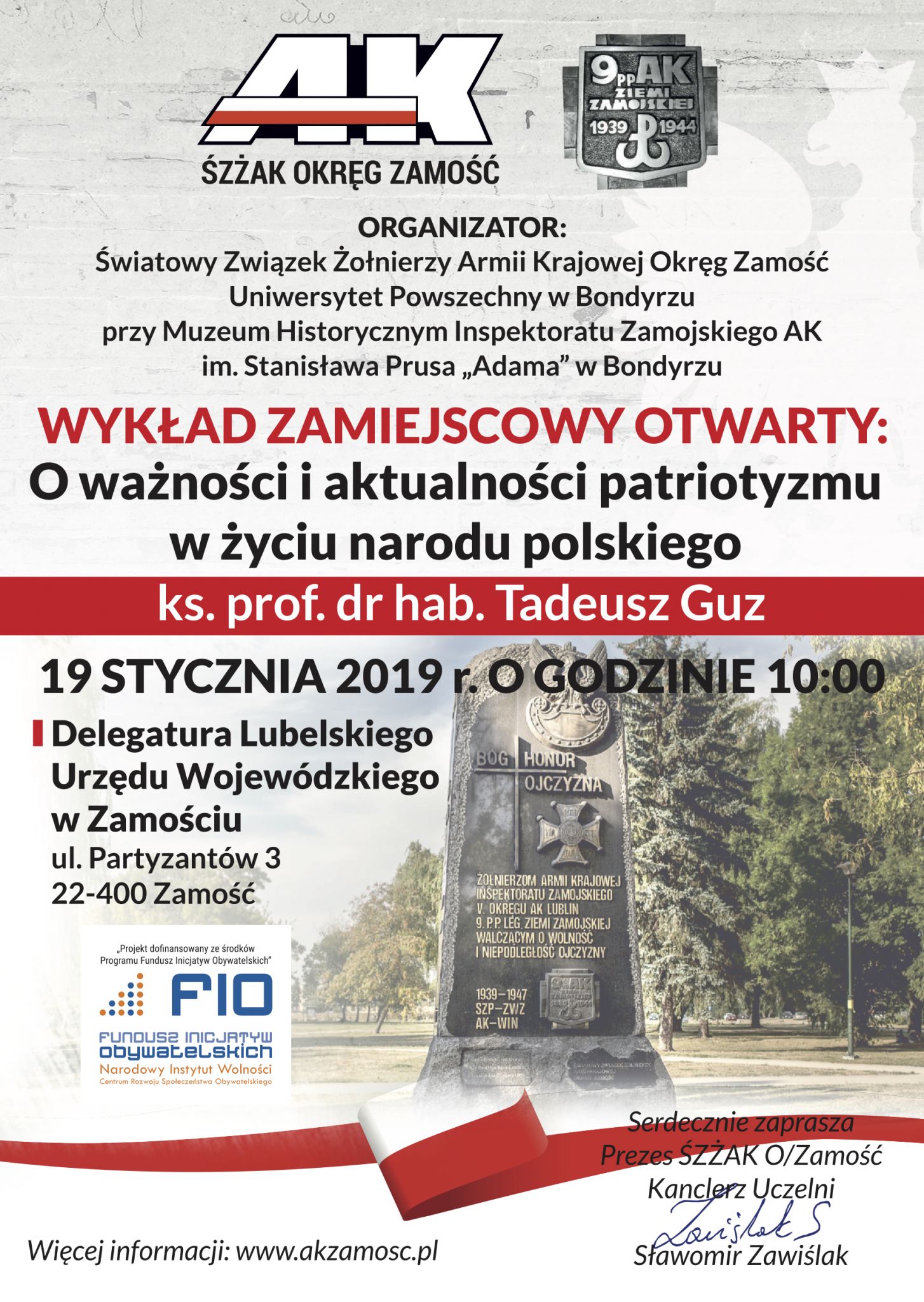 wyklady ks guz 0 khgff Zamość/Biłgoraj: Otwarte wykłady ks. Guza o patriotyzmie i misji Kościoła w Polsce