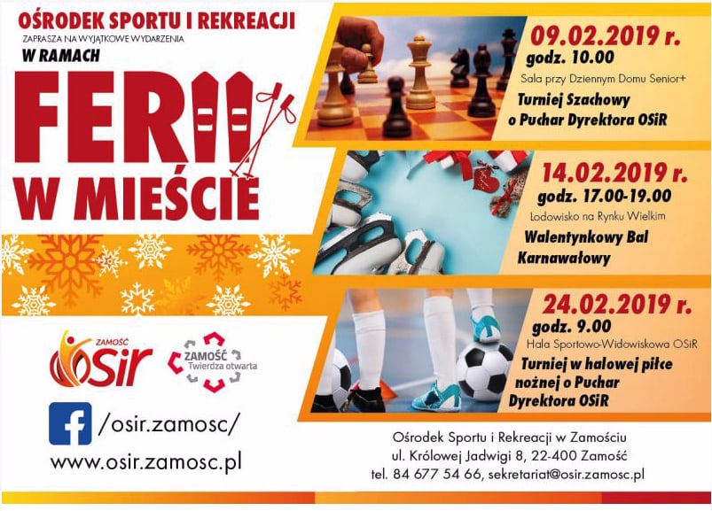 zrzut ekranu 2019 01 24 o 11 45 57 Zamość: Ferie w Mieście z OSiRem