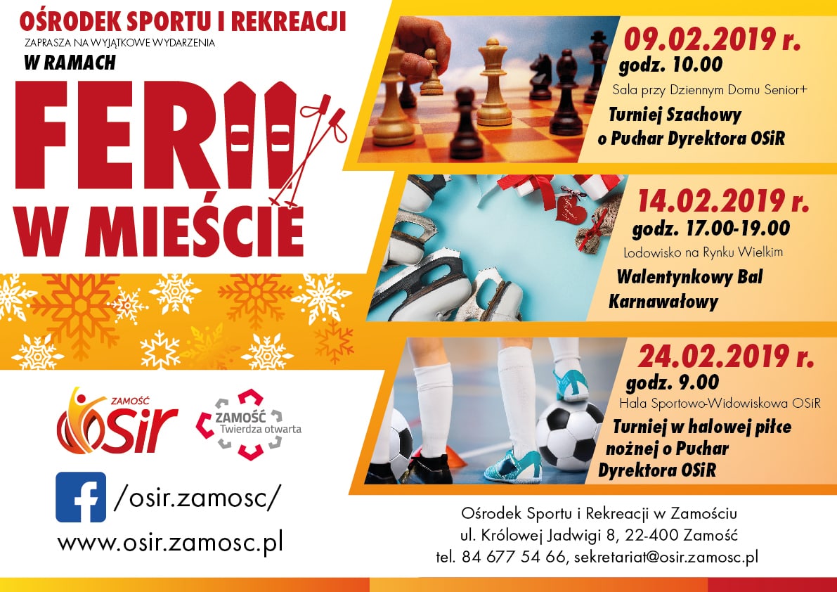 plakat aktywne ferie v 4 02 Ferie z OSiR-em: Karnawałowa zabawa z DJ-em PEXem na lodowisku i sporo innych atrakcji