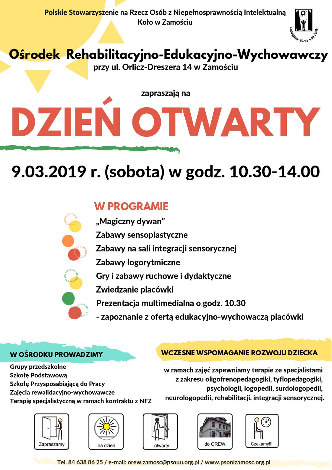 orew dzien otwarty plakat Dzień Otwarty Ośrodka Rehabilitacyjno-Edukacyjno- Wychowawczego w Zamościu