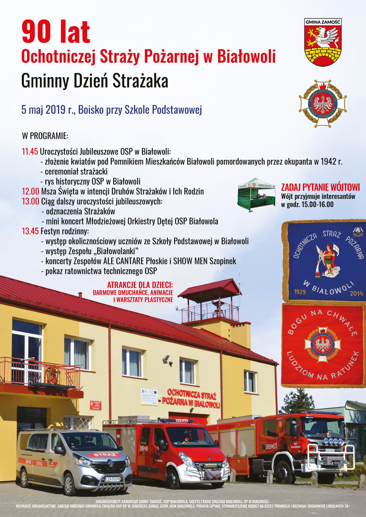 plakat Festyn z okazji 90-lecia OSP Białowola [PROGRAM]