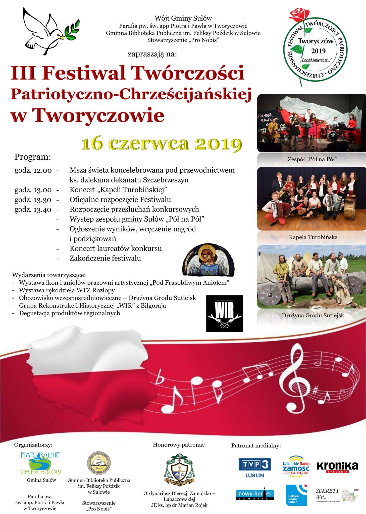 festiwal tworyczow 2019 Gm. Sułów: Zbliża się Festiwal Twórczości Patriotyczno - Chrześcijańskiej w Tworyczowie