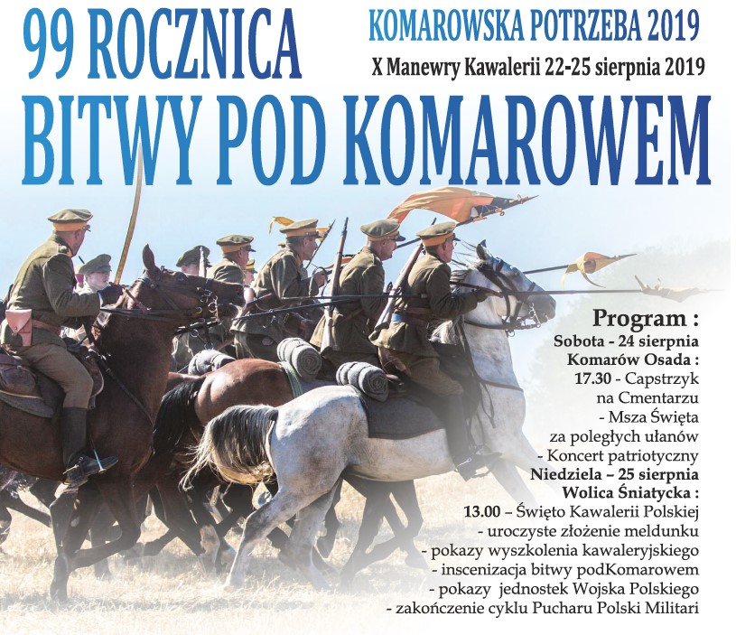 bitwa pod komarowem 2019 Obchody 99. rocznicy Bitwy pod Komarowem [ZAPOWIEDŹ]