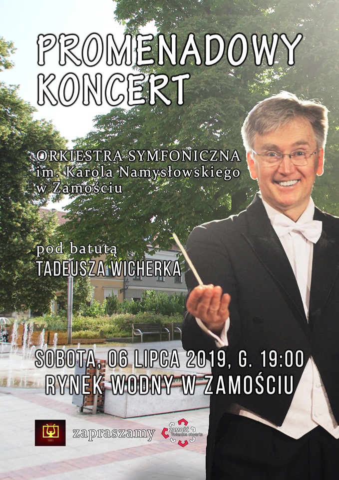 koncert promenadowy plakat Zamość: Przed nami Koncert Promenadowy na Rynku Wodnym. Wstęp wolny