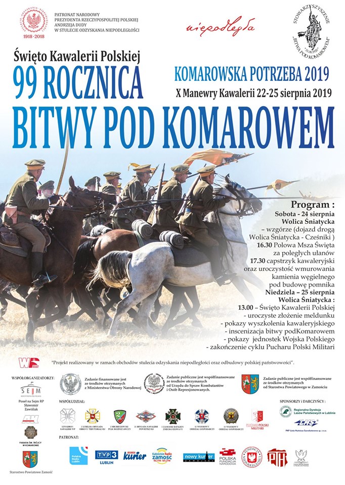 66918316 1078636985659047 3494841654991388672 n Przed nami wspaniałe widowisko historyczne. Obchody 99. rocznicy Bitwy pod Komarowem [PROGRAM]