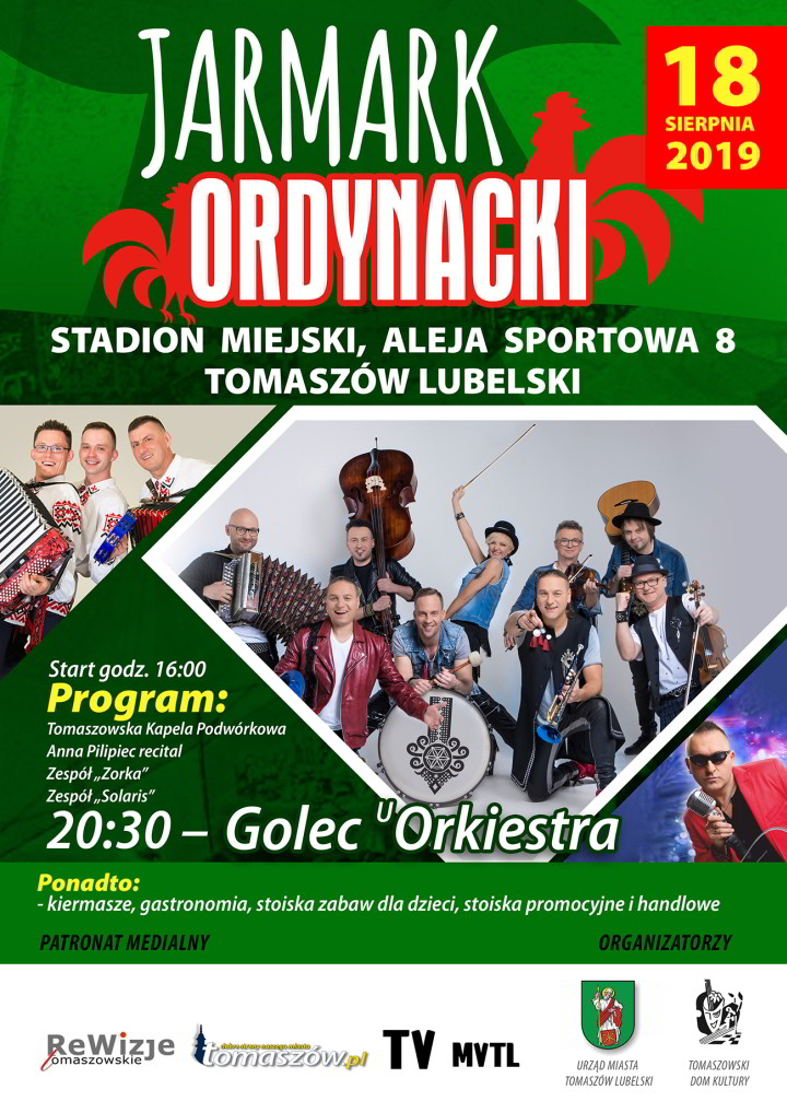 jarmark plakat Golec uOrkiestra gwiazdą plenerowej imprezy w regionie