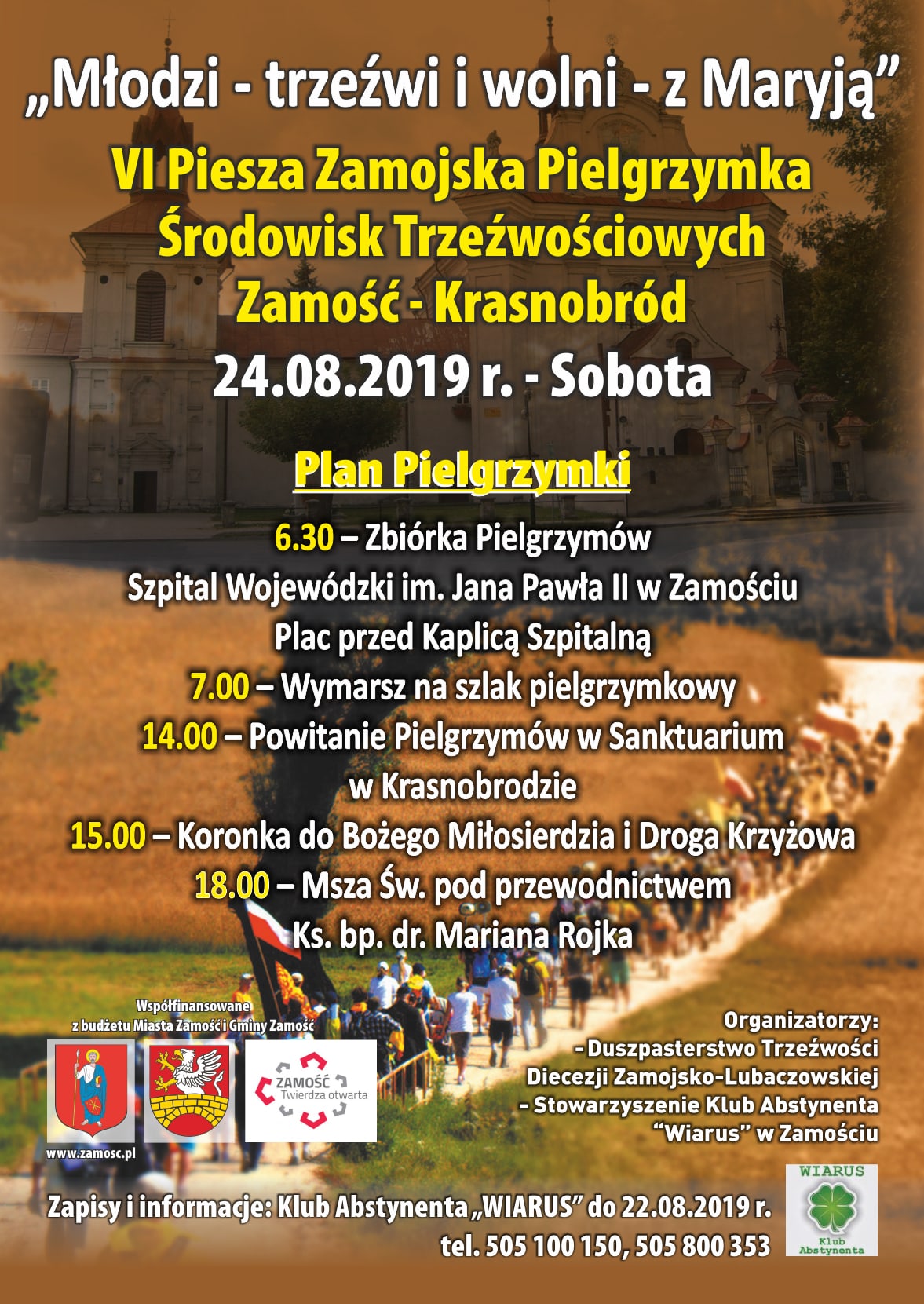 koraszynski pielgrzymka trzezwosci 2019 Z Zamościa do Krasnobrodu w imię trzeźwości.