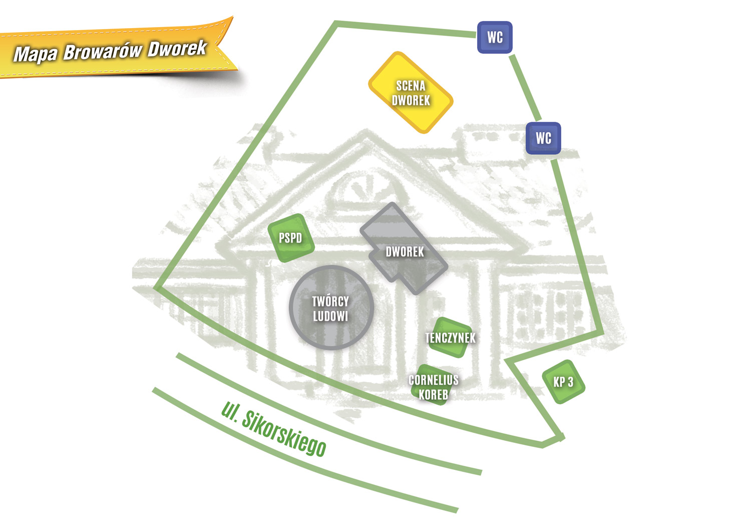 mapa dworek popr 2 Chmielaki już w ten weekend. Zaśpiewają m.in.: Sarsa, HappySad, Feel, Nocny Kochanek. [PROGRAM]