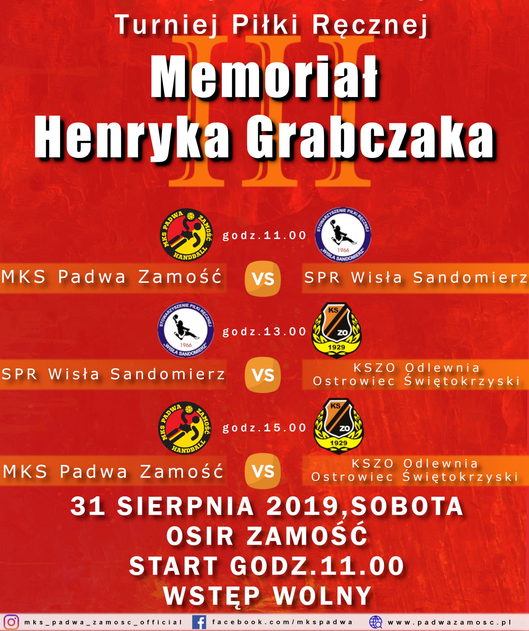 memorial MEMORIAŁ Henryka Grabczaka już 31 sierpnia w Zamościu.