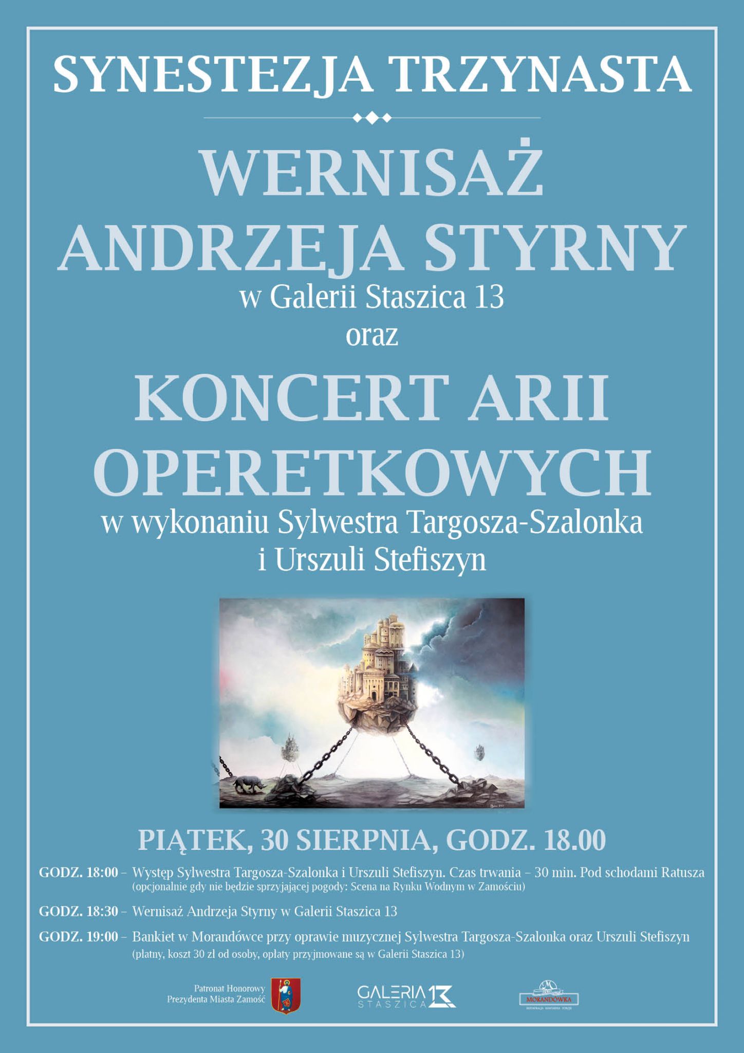 styrna plakat Zamość: Wernisaż Andrzeja Styrny oraz Koncert Arii Operetkowych