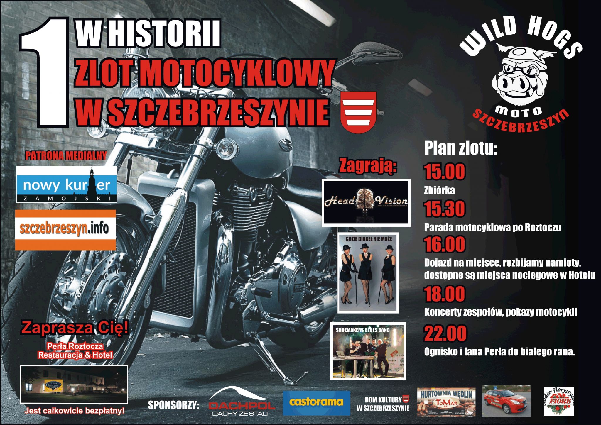 zlot szczeb Pierwszy w historii zlot motocyklowy w Szczebrzeszynie