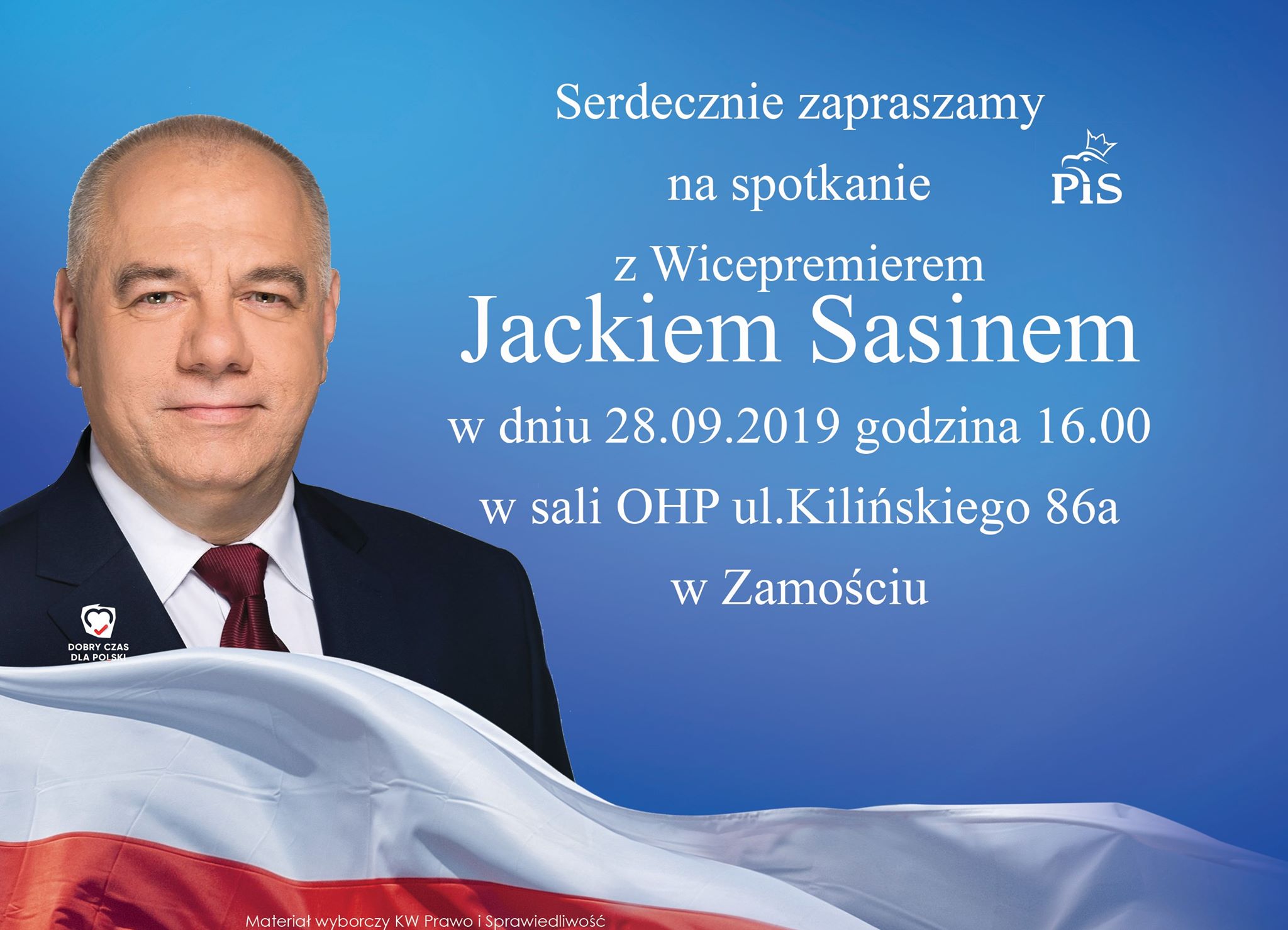 71047886 504621116993294 8701828321240940544 n Zamość: Spotkanie wyborcze z Jackiem Sasinem