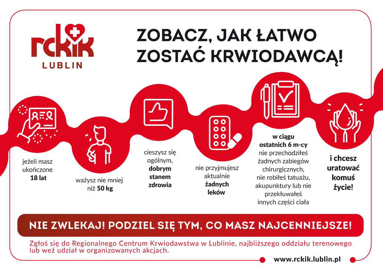 jak zostac krwiodawca Zamość: Krew oddamy także w pierwszą sobotę miesiąca