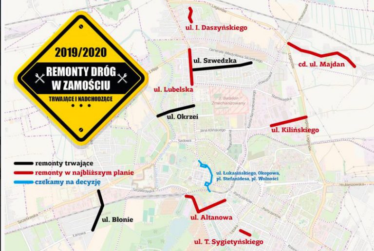 Które zamojskie ulice będą remontowane?