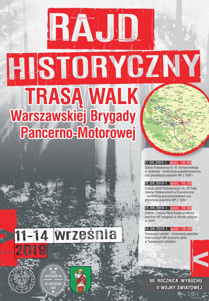 plakat small Rajd historyczny trasą walk Warszawskiej Brygady Pancerno-Motorowej