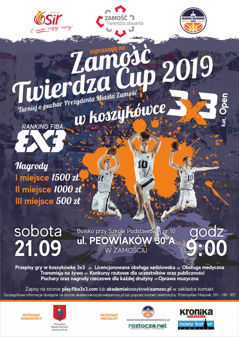 Twierdza Zamość Cup 2019. Turniej koszykówki o Puchar Prezydenta Miasta Zamość