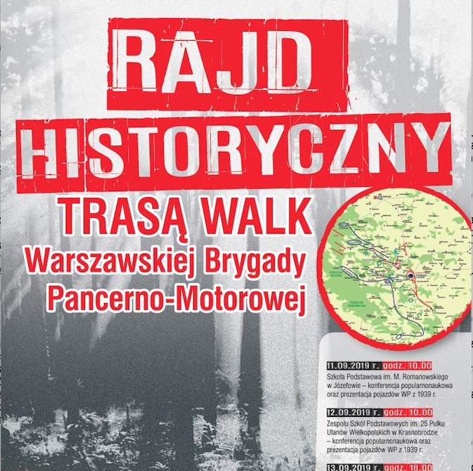 Rajd historyczny trasą walk Warszawskiej Brygady Pancerno-Motorowej