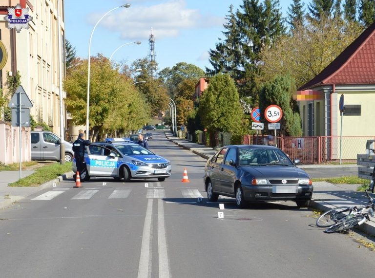 Zamość: Rowerzysta potrącony przez samochód