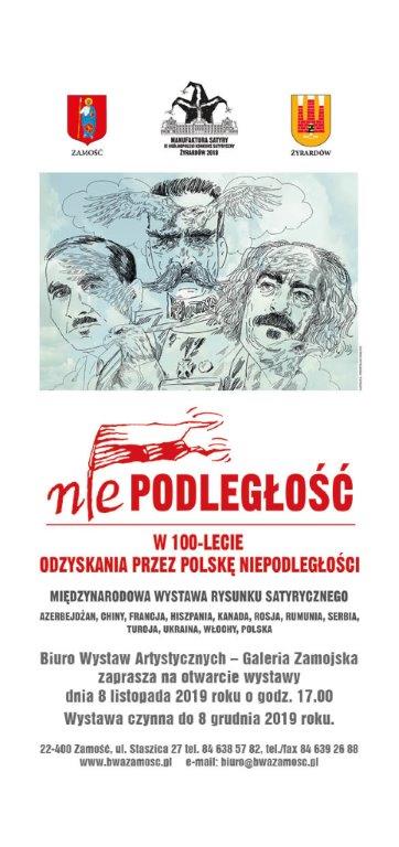 zaproszenie niepodleglosc Niepodległość Polski w rysunku satyrycznym.