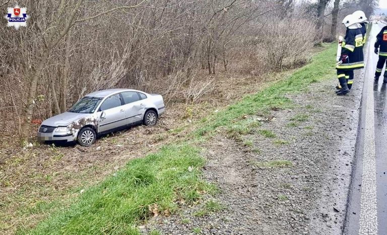 Trudne warunki i nadmierna prędkość kończą się mało szczęśliwie