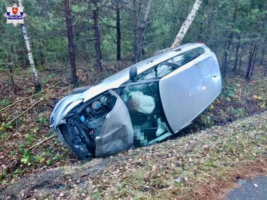 68 159071 Kradzież telefonów, szaleńcza ucieczka, pościg i uderzenie w drzewo (zdjęcia)