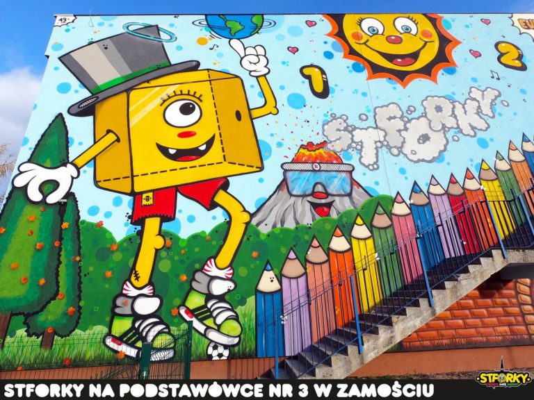 Zamość: Na ścianie SP nr 3 powstał największy w naszym mieście mural