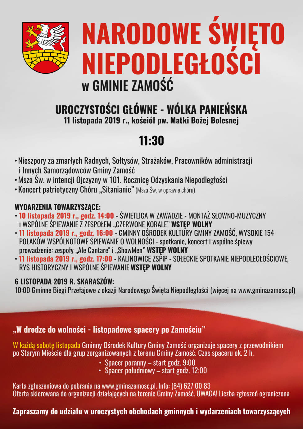 ogolny 1 Obchody Narodowego Święta Niepodległości w Gminie Zamość [PROGRAM]