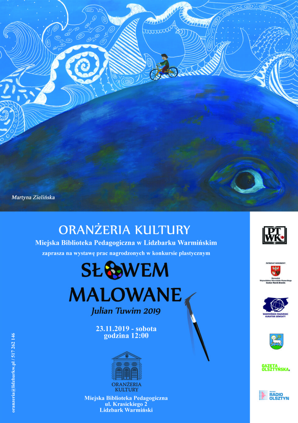 plakat zaproszenie slowem malowane Uczennice "Plastyka" laureatkami Ogólnopolskiego Konkursu „Słowem Malowane – Julian Tuwim 2019”!