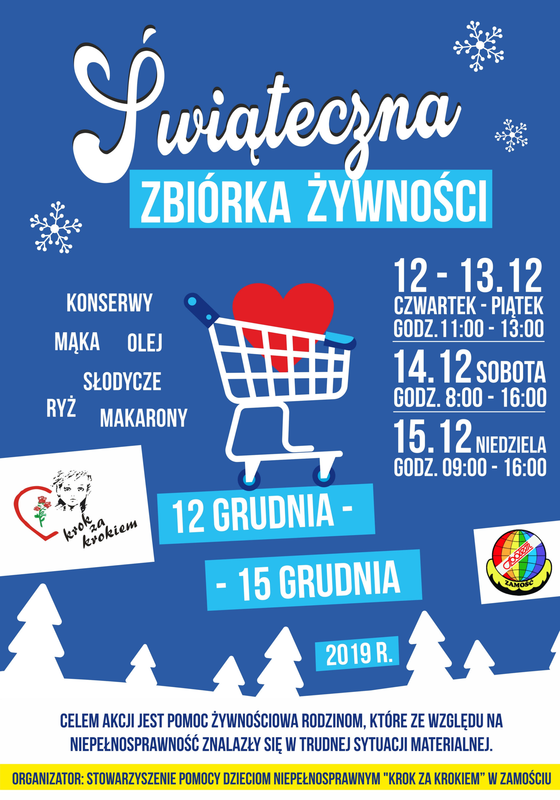 poster scaled Świąteczna Zbiórka Żywności Stowarzyszenia „Krok za Krokiem”