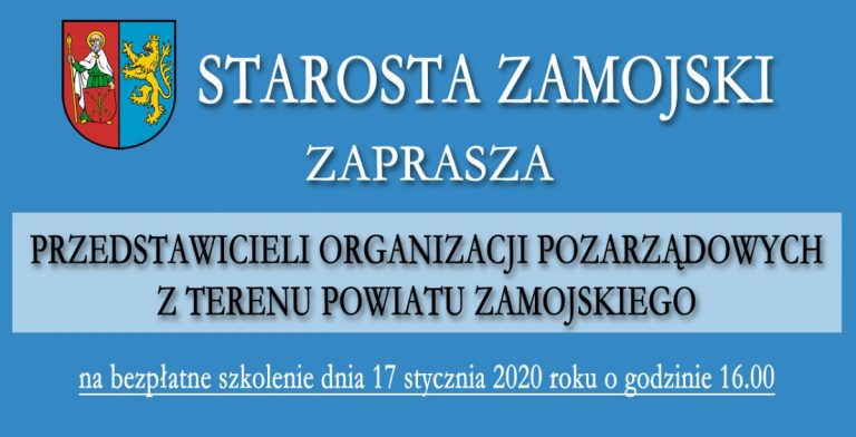 Bezpłatne szkolenie dla przedstawicieli organizacji pozarządowych