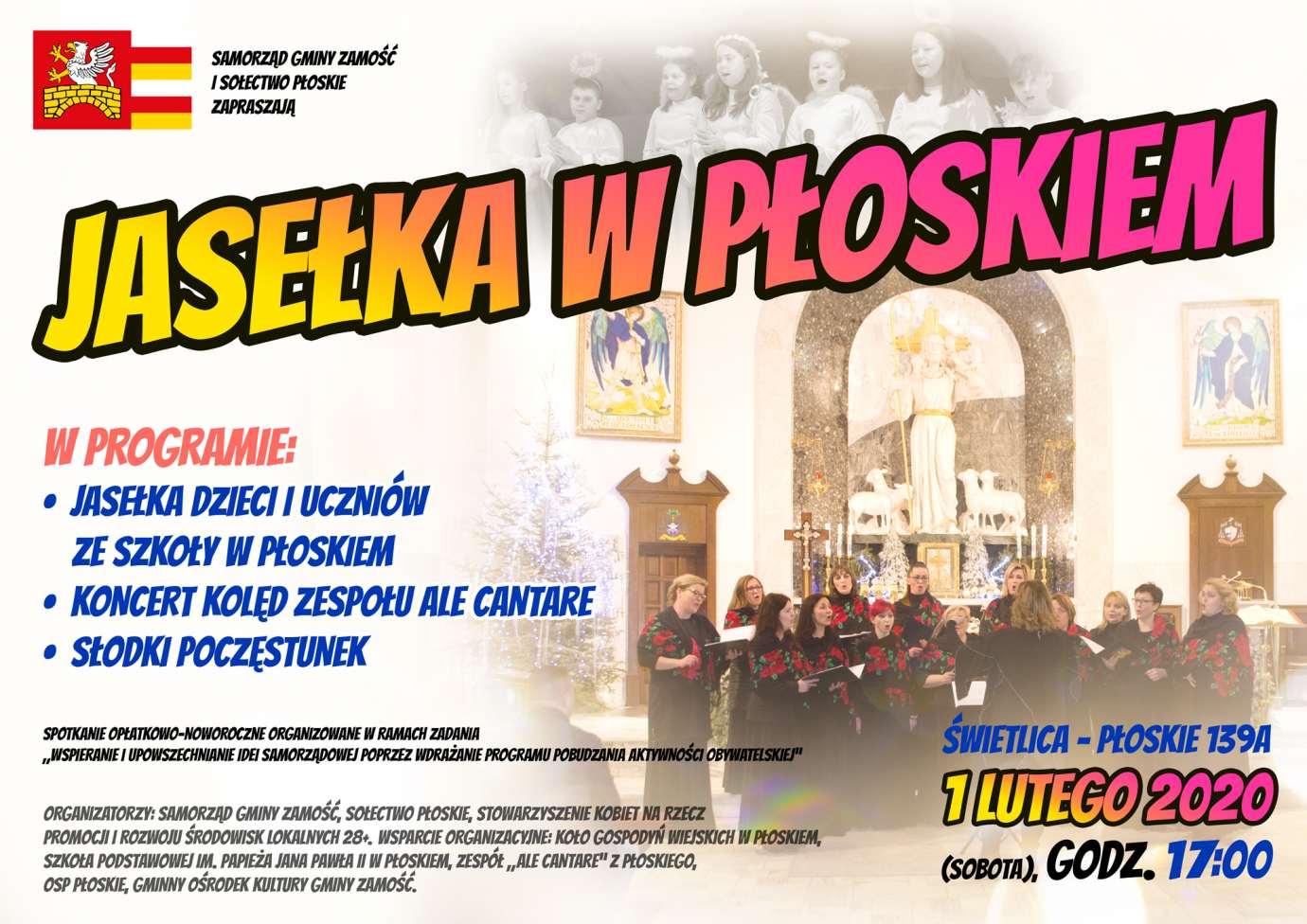 jaselka w ploskiem Jasełka w Płoskiem. Wystąpi m.in. "Ale Cantare"