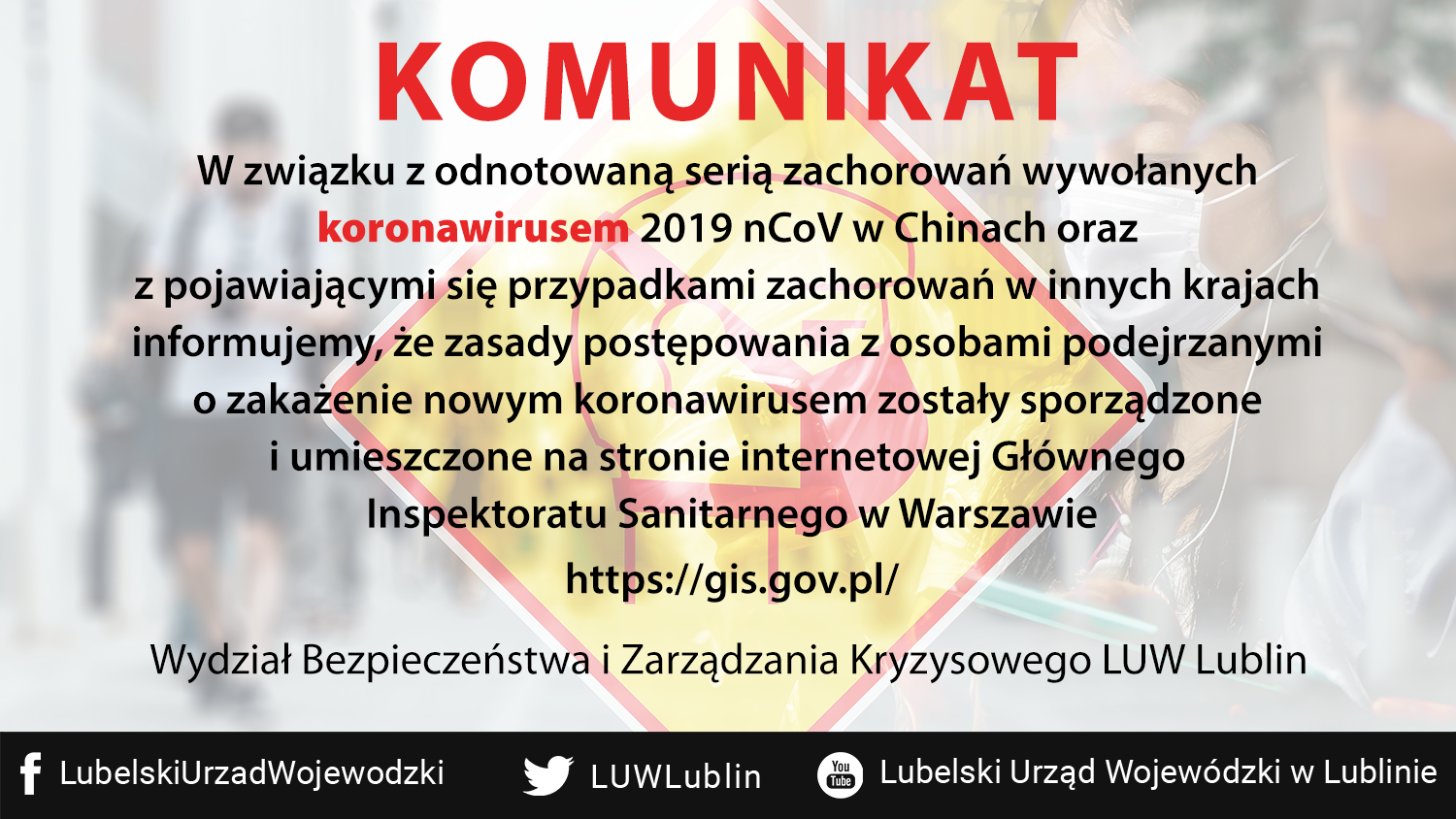 koronawirus fb tt Koronawirus zbiera żniwo. Lubelski Urząd Wojewódzki publikuje komunikat alarmowy