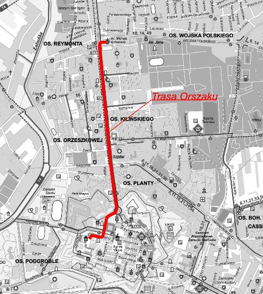 orszak mapka 2020 Orszak Trzech Króli w Zamościu. Uwaga kierowcy! Niektóre ulice będą zamknięte [TRASA, MAPKA]