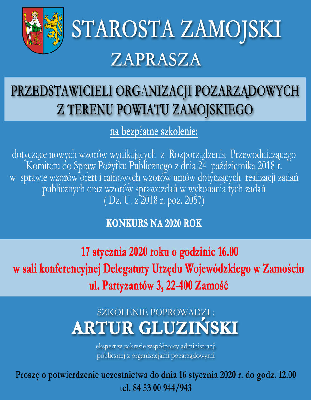 plakat1 easy resize com Bezpłatne szkolenie dla przedstawicieli organizacji pozarządowych