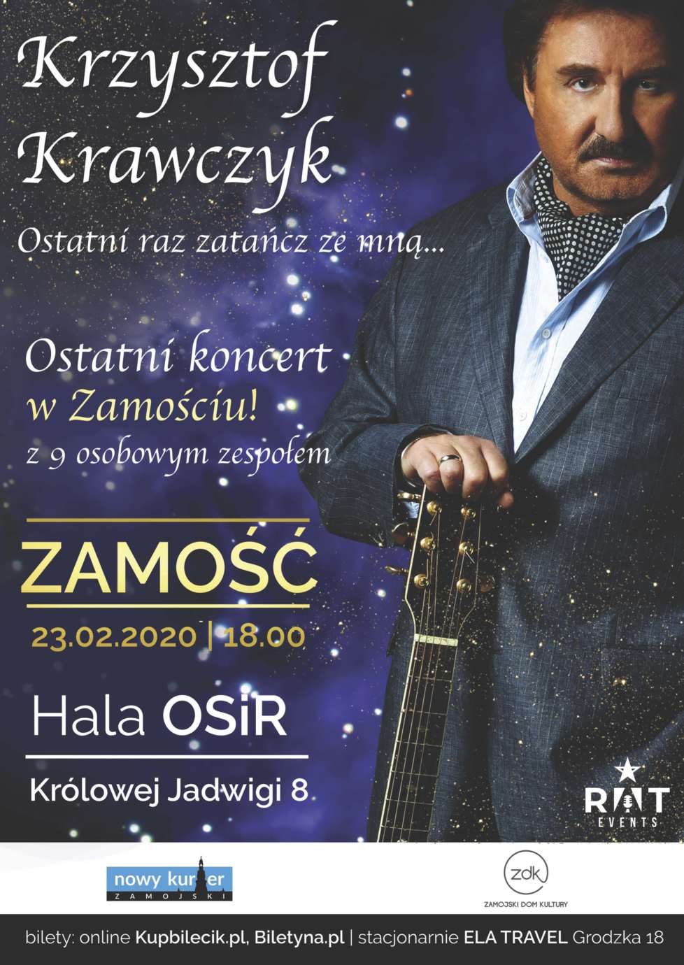 plakatat kk zamosc a2 1 Ostatni koncert Krzysztofa Krawczyka w Zamościu. ROZDAJEMY WEJŚCIÓWKI!!!