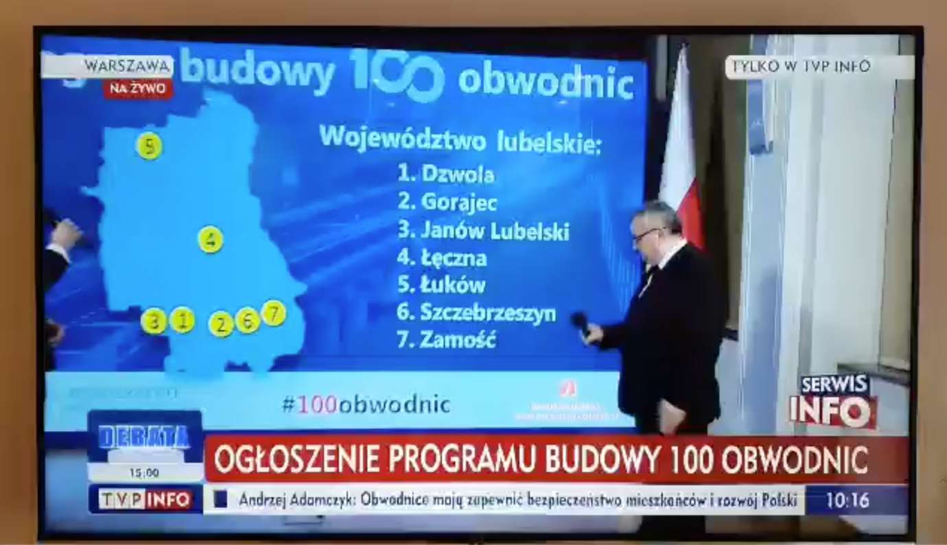 zrzut ekranu 2020 02 8 o 13 16 10 Powstanie nowa obwodnica Zamościa! Zatwierdzono plan budowy 100 obwodnic!