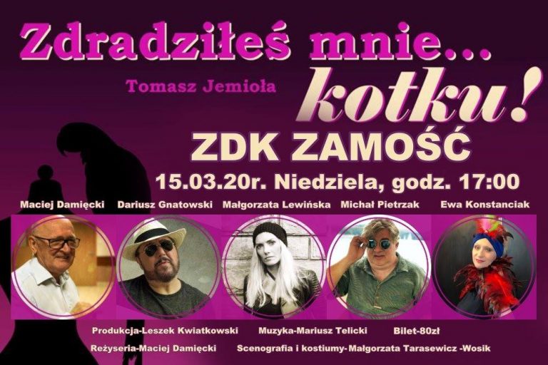 ”Zdradziłeś mnie kotku” – spektakl o klasycznej męskiej zdradzie w ZDK [MAMY DLA WAS BILETY!]