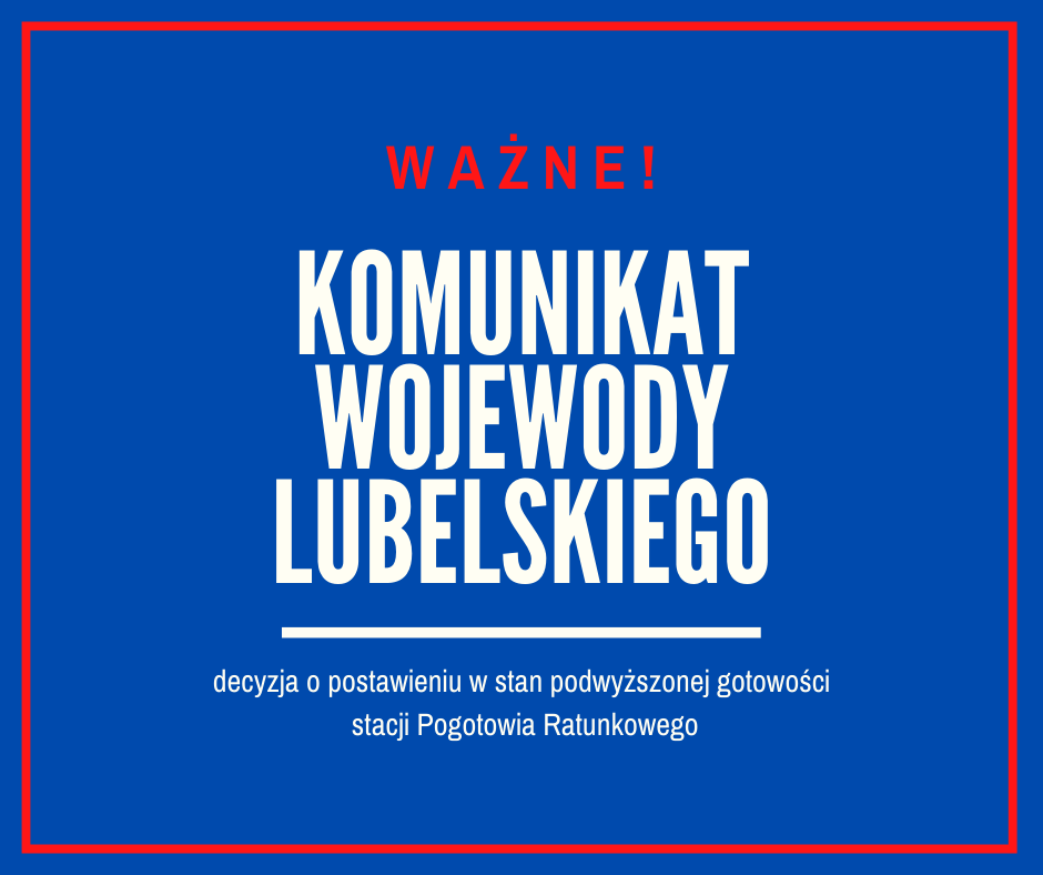 88111789 1405968346242894 3004630662104743936 n Wojewoda postawił w stan wyższej gotowości szpitale i stacje pogotowia w całym województwie