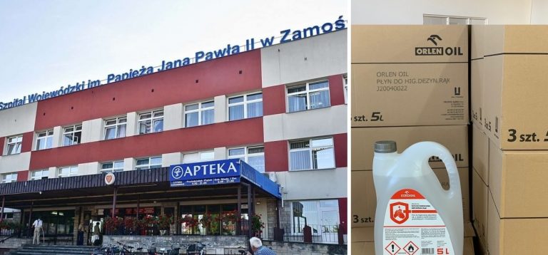 Samorząd woj. lubelskiego zakupił płyn dezynfekcyjny dla podległych sobie szpitali
