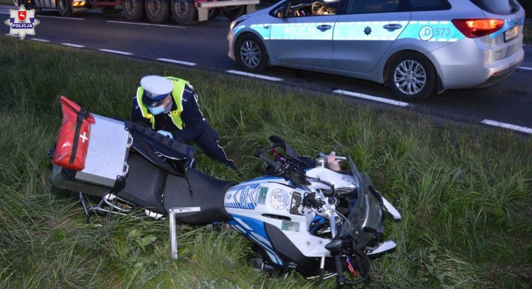 Motocyklista zasłabł w czasie jazdy