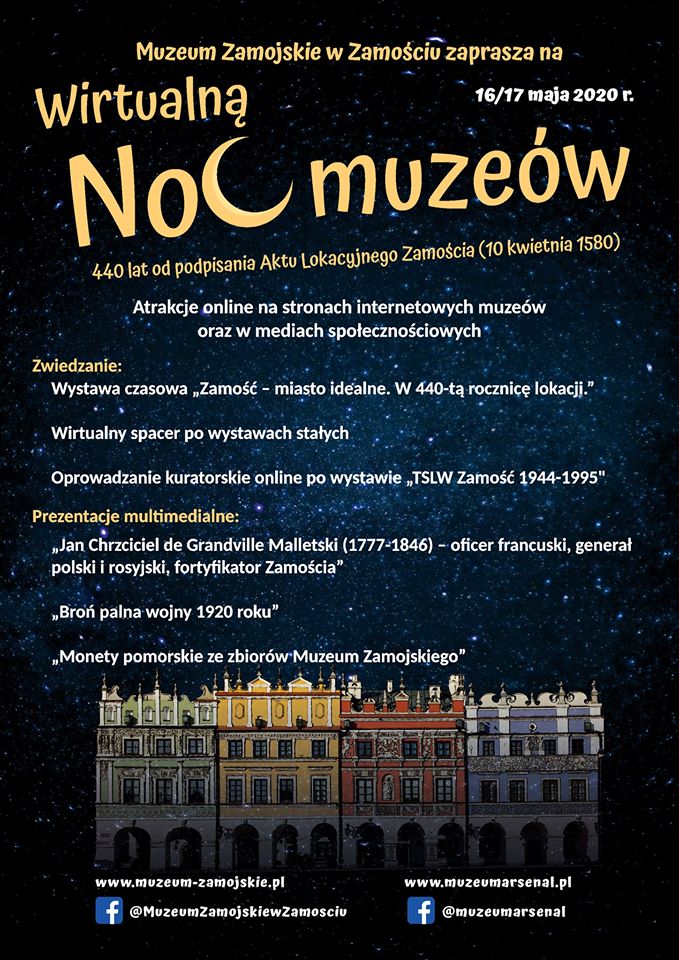 97009863 3051264658272981 2174677074520834048 o 1 Już jutro Wirtualna Noc Muzeów w Zamościu.