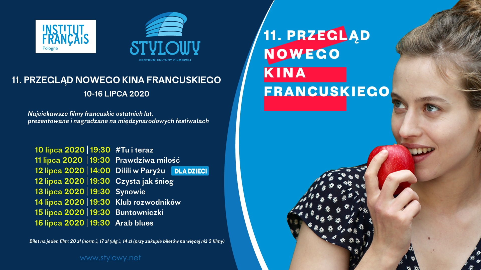 2020 przeglad kina francusk CKF„Stylowy” w Zamościu zaprasza na 11. Przegląd Nowego Kina Francuskiego.