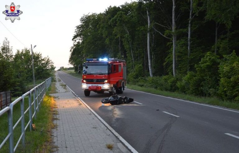 Wypadek z udziałem motocyklisty