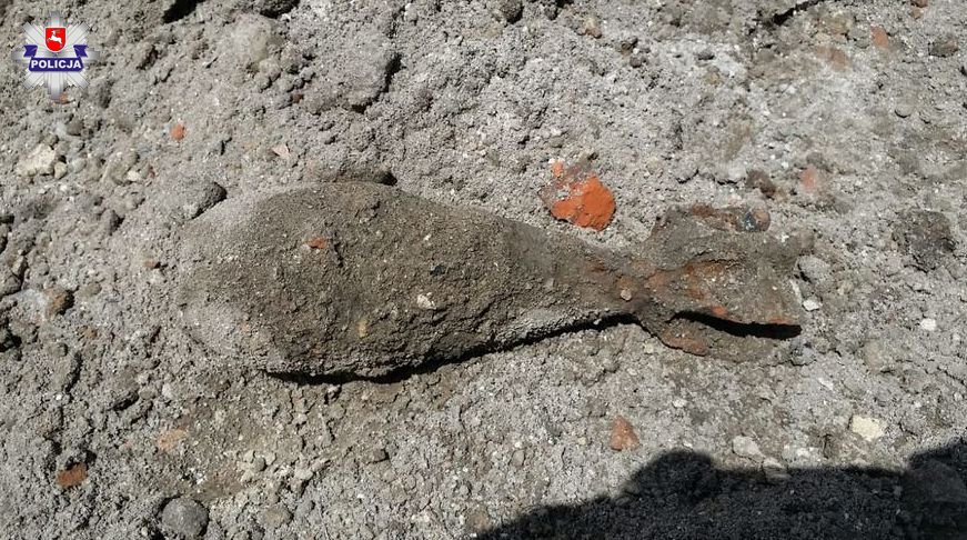 68 168536 Zamość: Granat moździerzowy na placu budowy