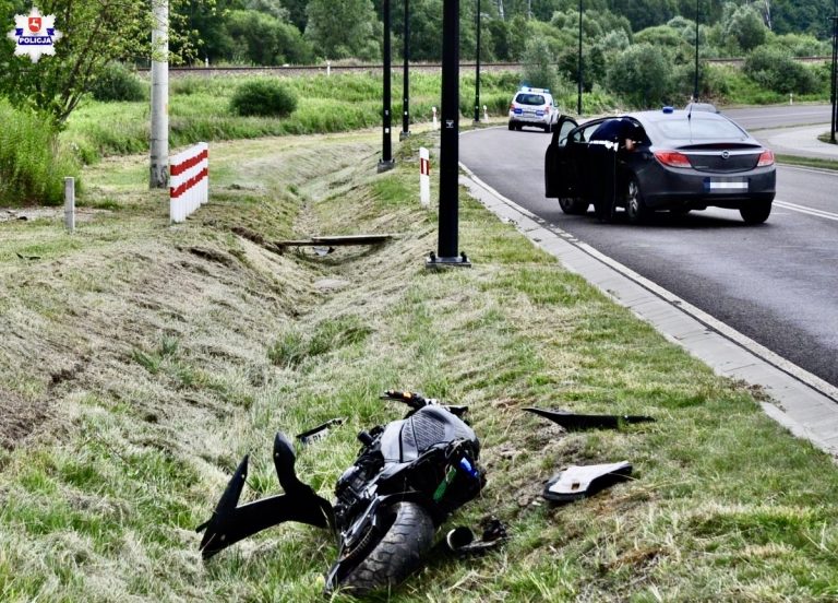 Nie opanował mocy motocykla