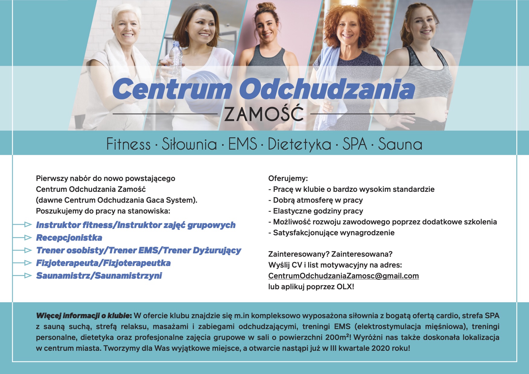 co zamosc oferty pracy plakata4 poziomy Szukasz pracy? W Zamościu powstaje najnowocześniejsze Centrum Odchudzania