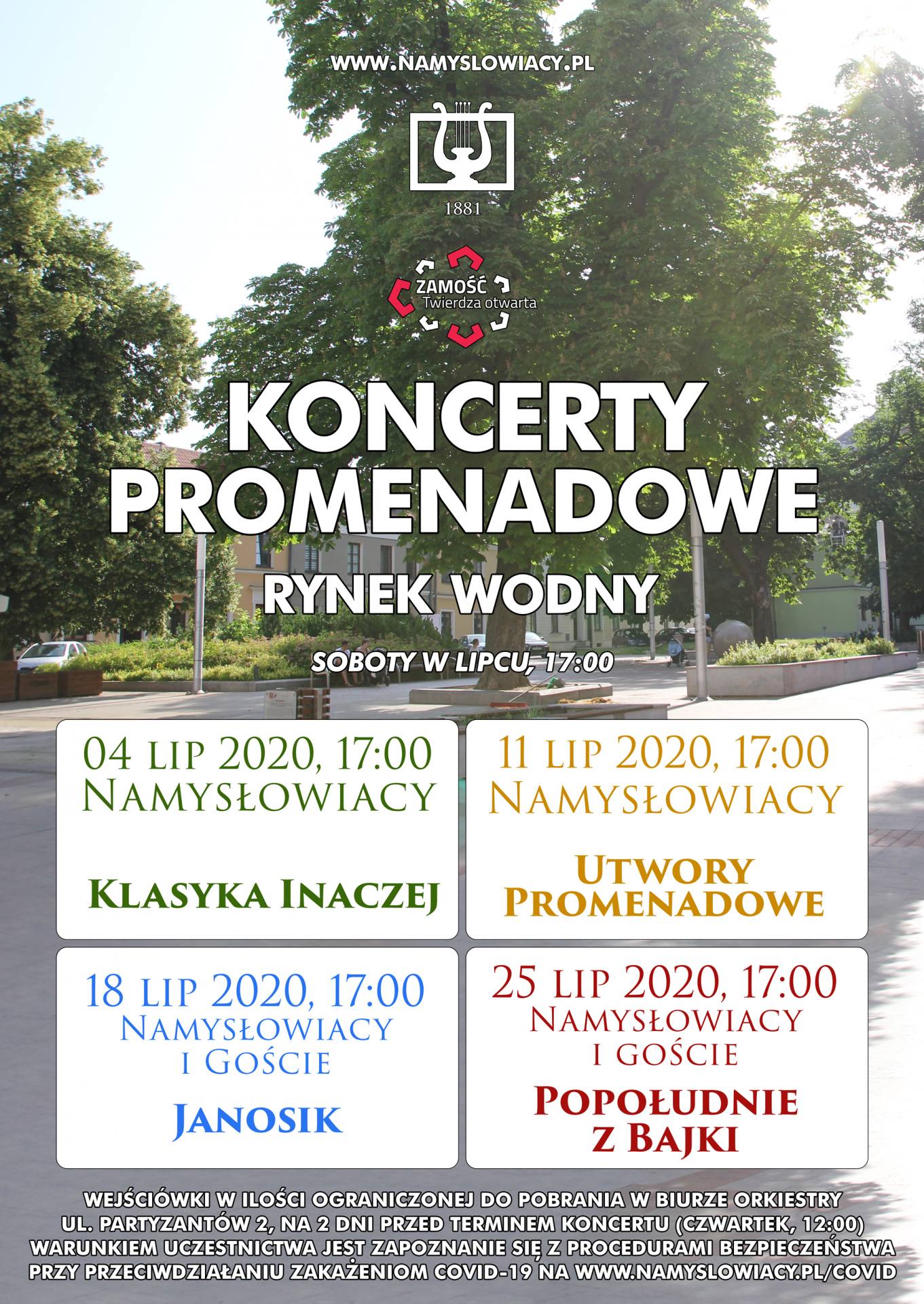 promenadowy 2020 Namysłowiacy powracają z koncertami plenerowymi.