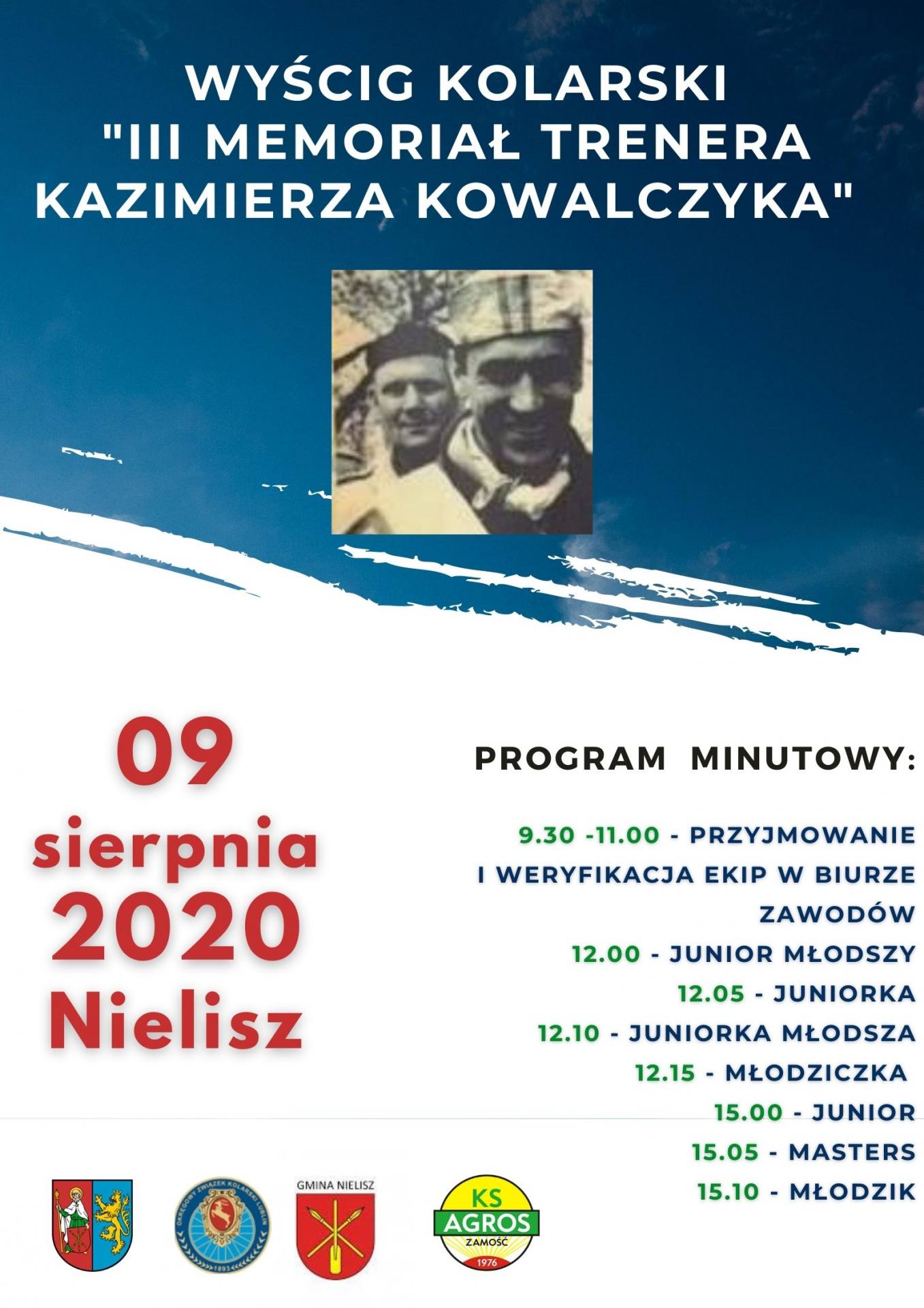 iii memorial trenerakazimierza kowalczyka 9 9 sierpnia 2020r nielisz Zbliża się wyścig kolarski - będą utrudnienia na drogach naszego regionu!