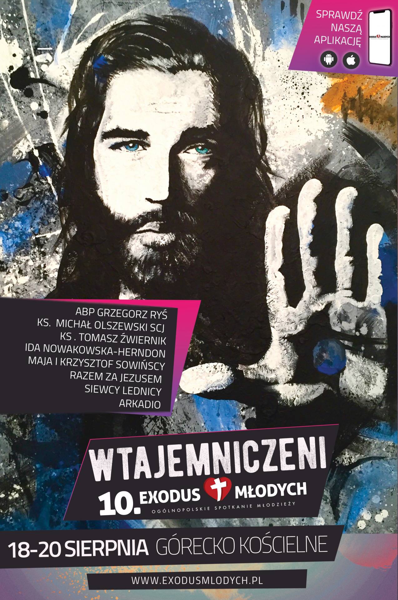 plakat 2020 Przed nami 10. Exodus Młodych - ogólnopolskie spotkaniem młodzieży w diecezji zamojsko-lubaczowskiej