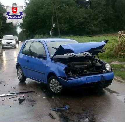 policja 5 Zderzenie dwóch volkswagenów